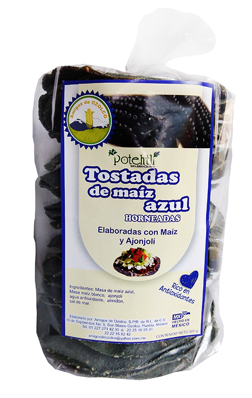 imagen de Tostadas de Maíz Azul con ajonjolí